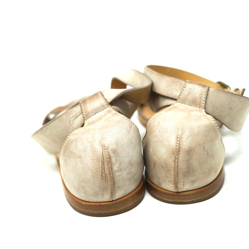 Brunello Cucinelli Leather And Python Sandal Size… - image 4